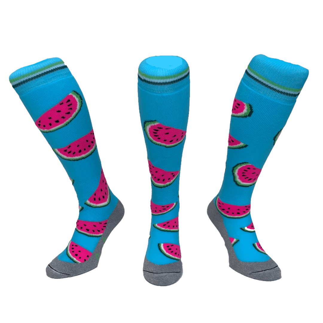 Hingly Fun Socks - Melon Blue Pink - Just Hockey