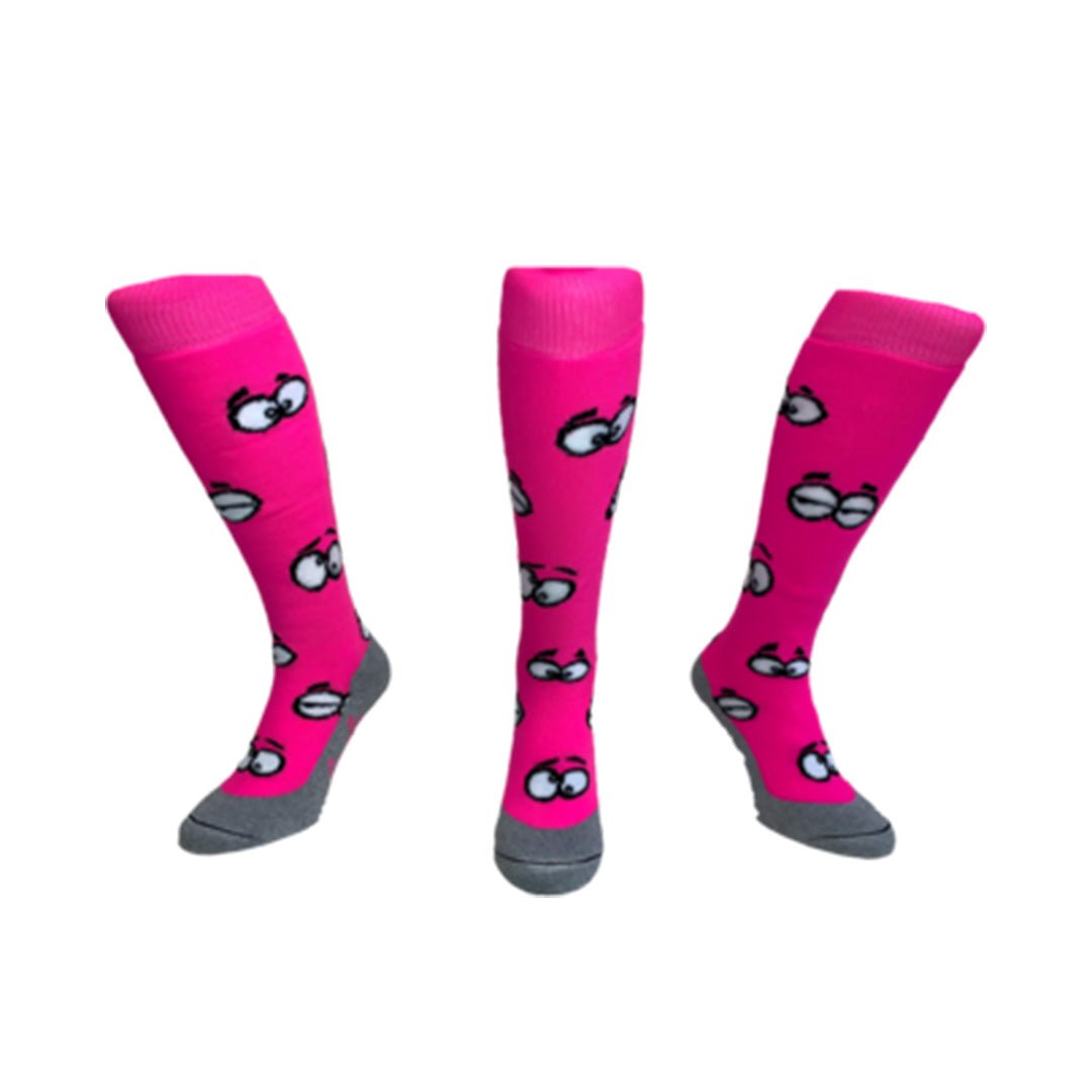 Hingly Fun Socks Pink Eyes - Just Hockey