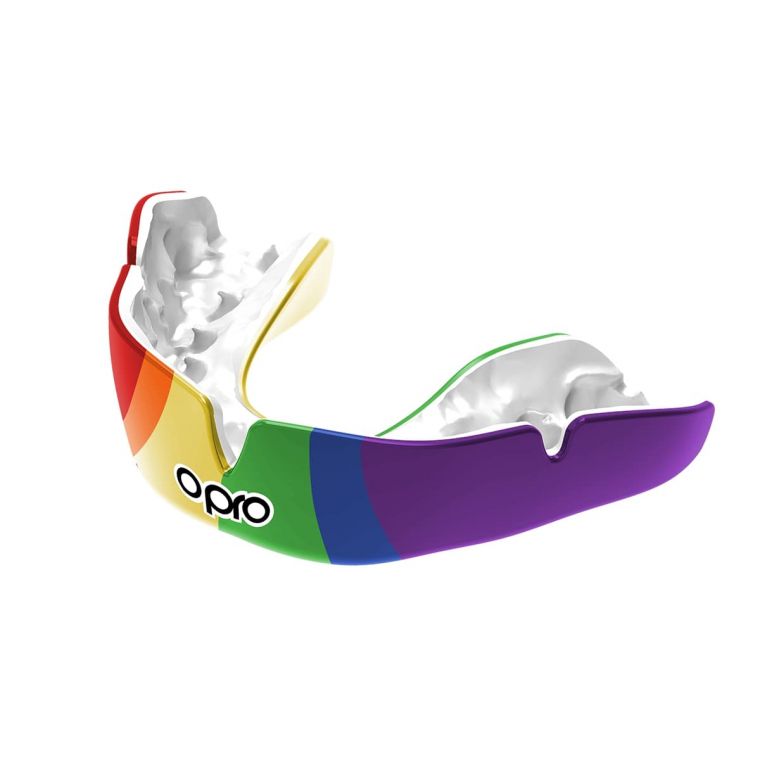 OPRO Instant Custom - White/Rainbow - Just Hockey