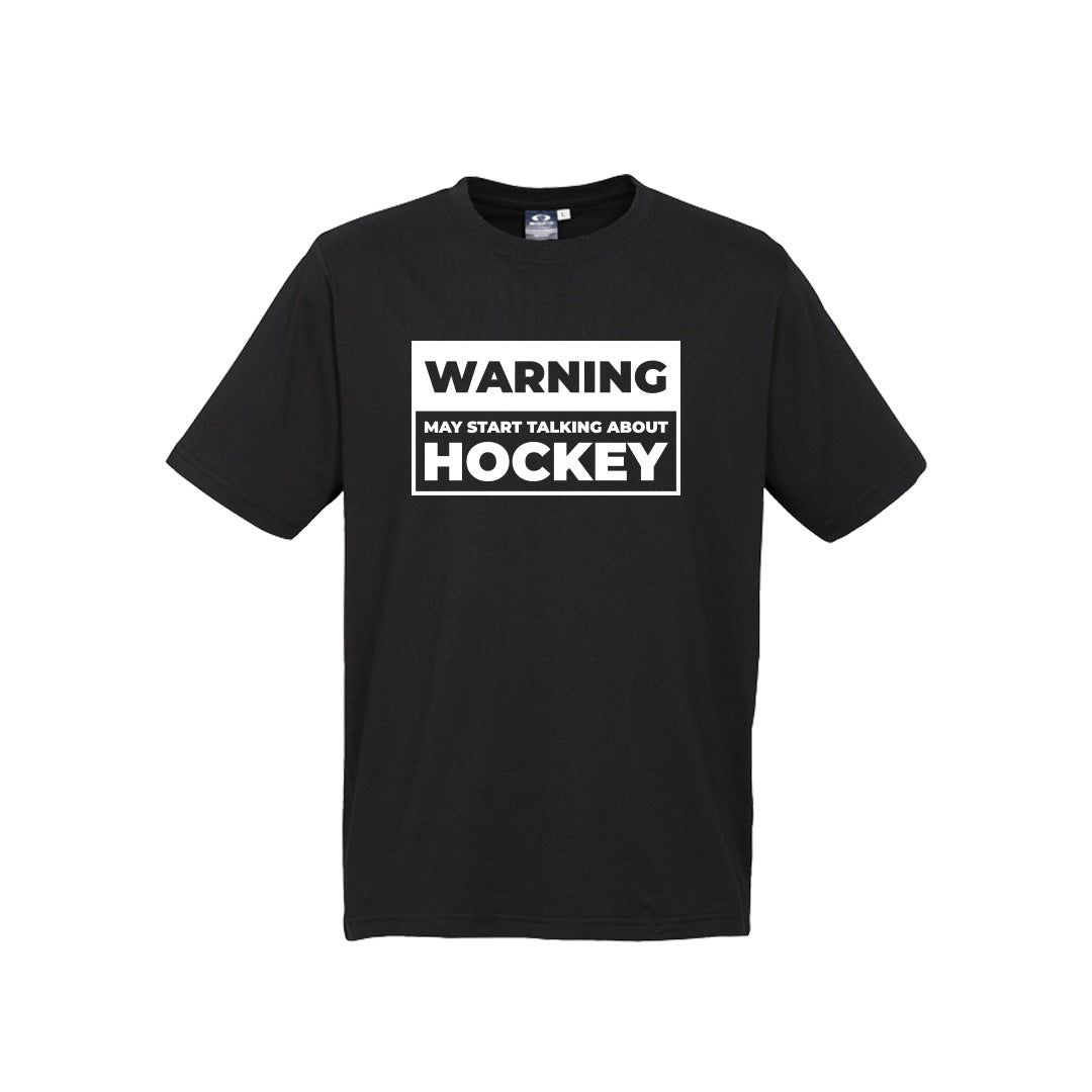 Warning May Start Talking Hockey T-Shirt - Just Hockey
