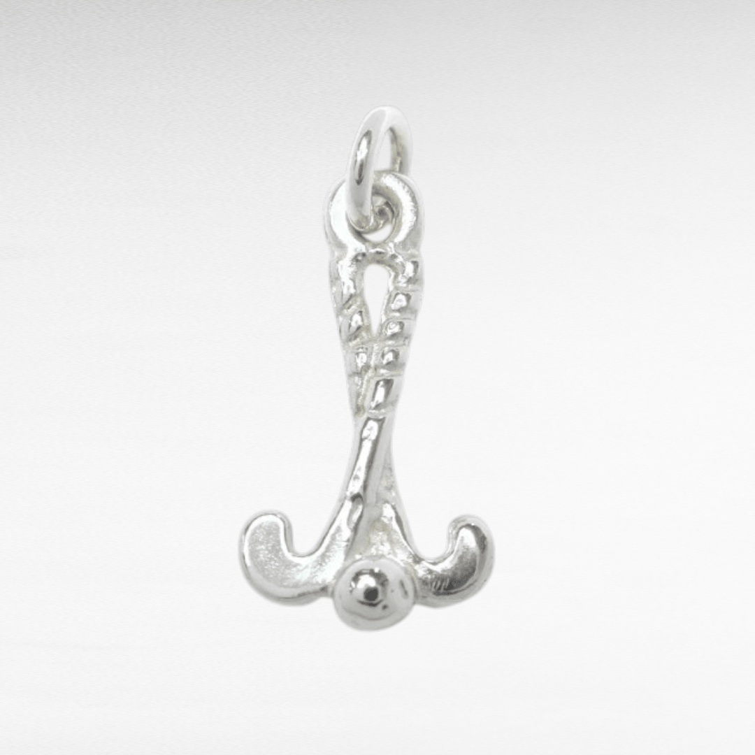 Jewellery Charms Crossed Sticks  (Silver)