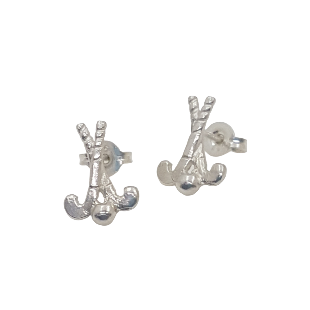 Jewellery Earrings Crossed Sticks (Silver)