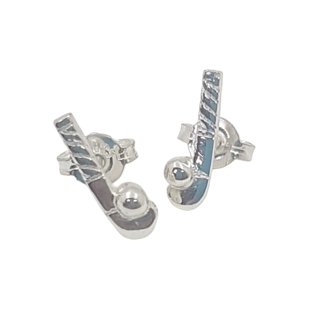 Jewellery Earrings Stick & Ball (Silver)