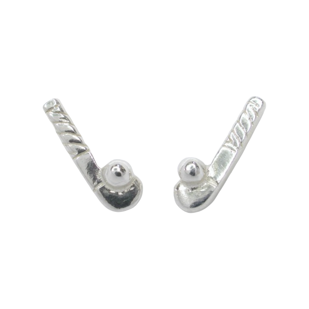 Jewellery Earrings Stick & Ball (Silver)