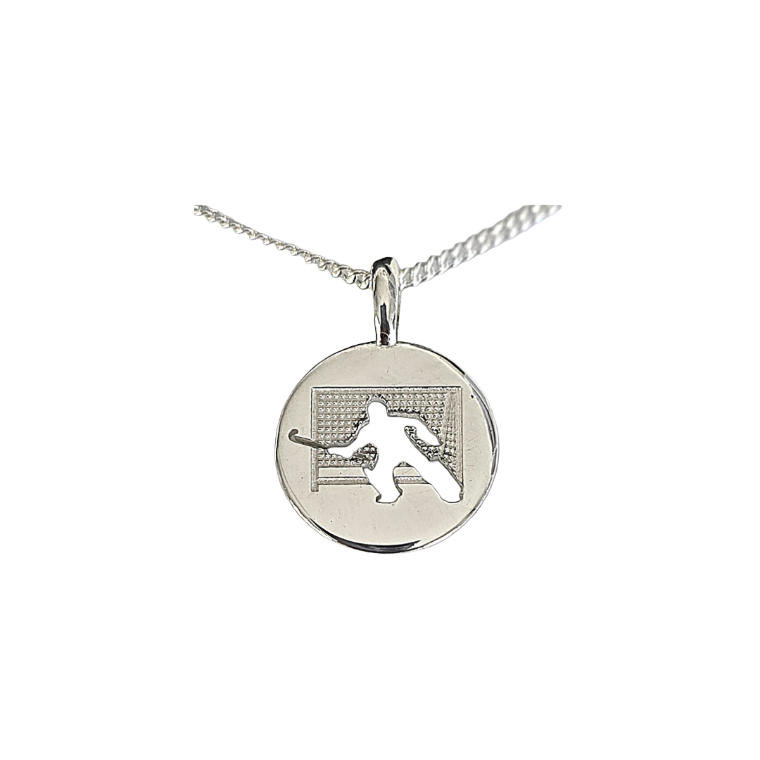 Jewellery Goalkeeper Round Disc Necklat (Silver)