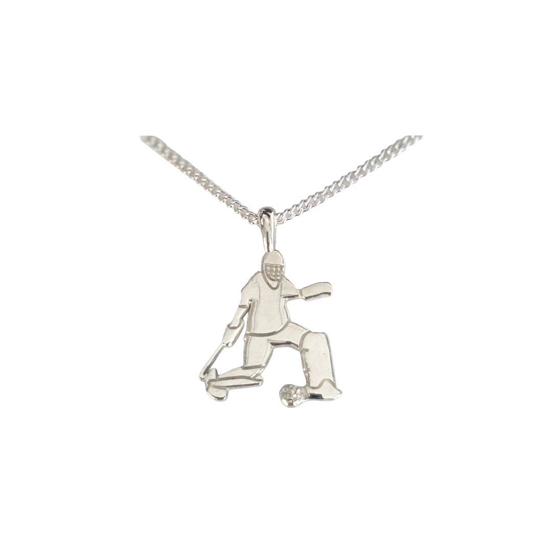 Jewellery Goalkeeper Figure Necklat (Silver)