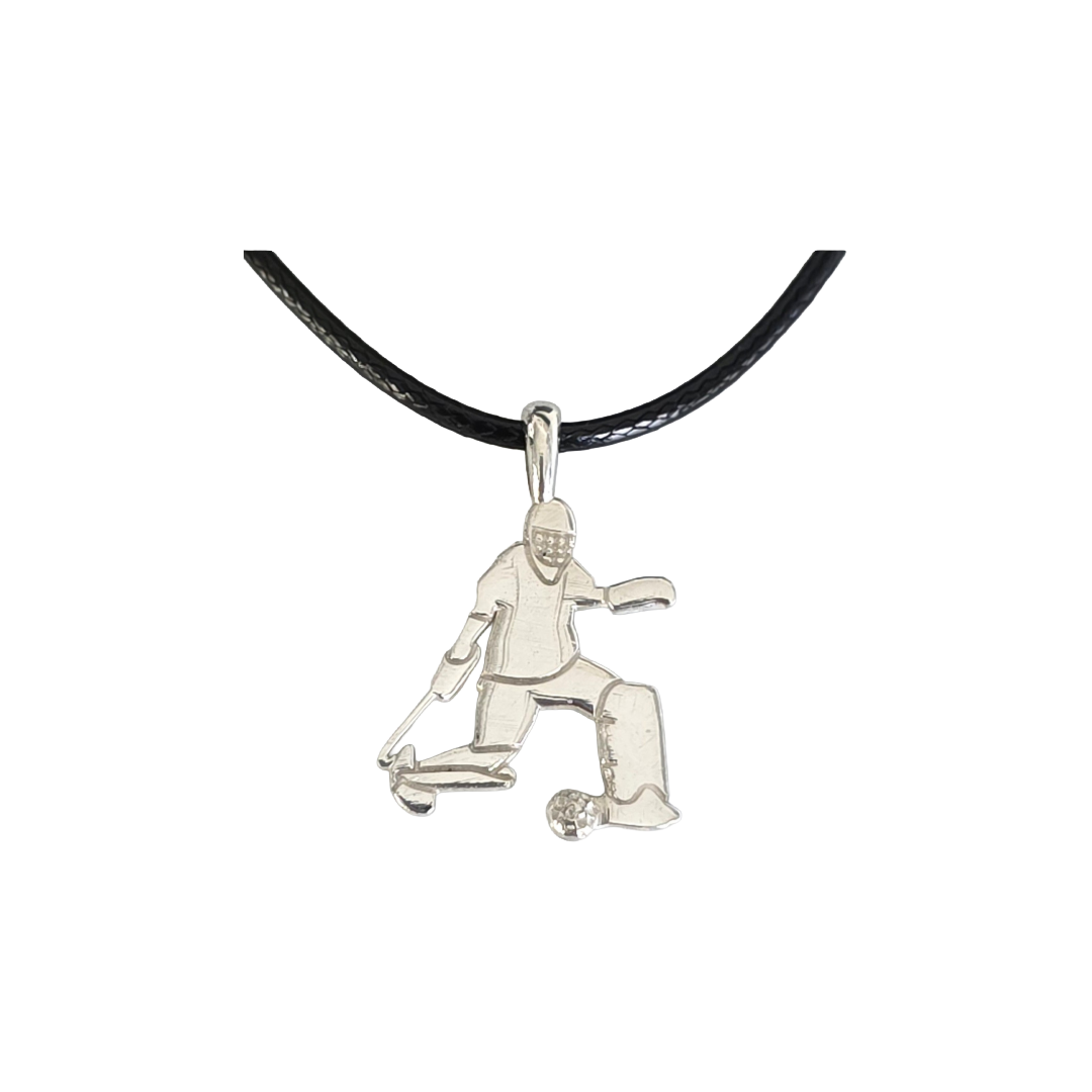 Jewellery Goalkeeper Figure on Cord (Silver)