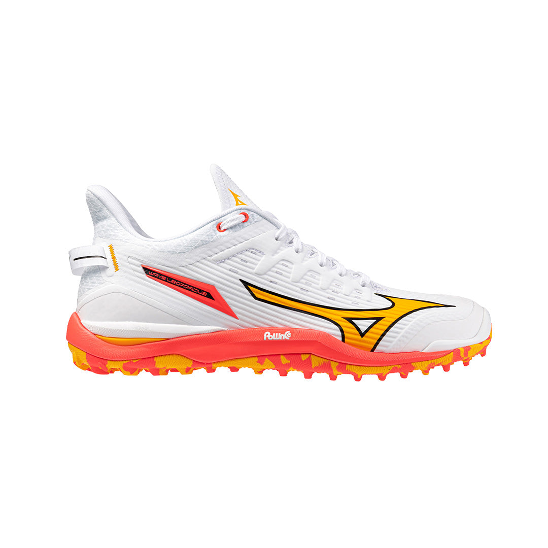 Mizuno Wave Leopardus Unisex (White/Fiery Coral/Citrus) - Just Hockey