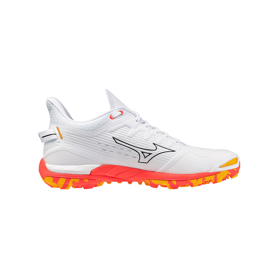 Mizuno Wave Leopardus Unisex (White/Fiery Coral/Citrus) - Just Hockey