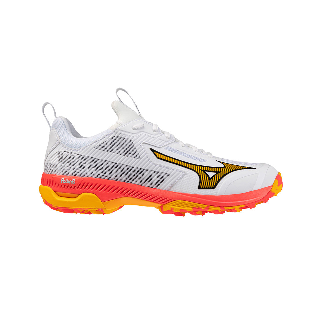 ムライ Mizuno Wave Panthera 2 Unisex (White/Fiery Coral/Citrus) - Just Hockey