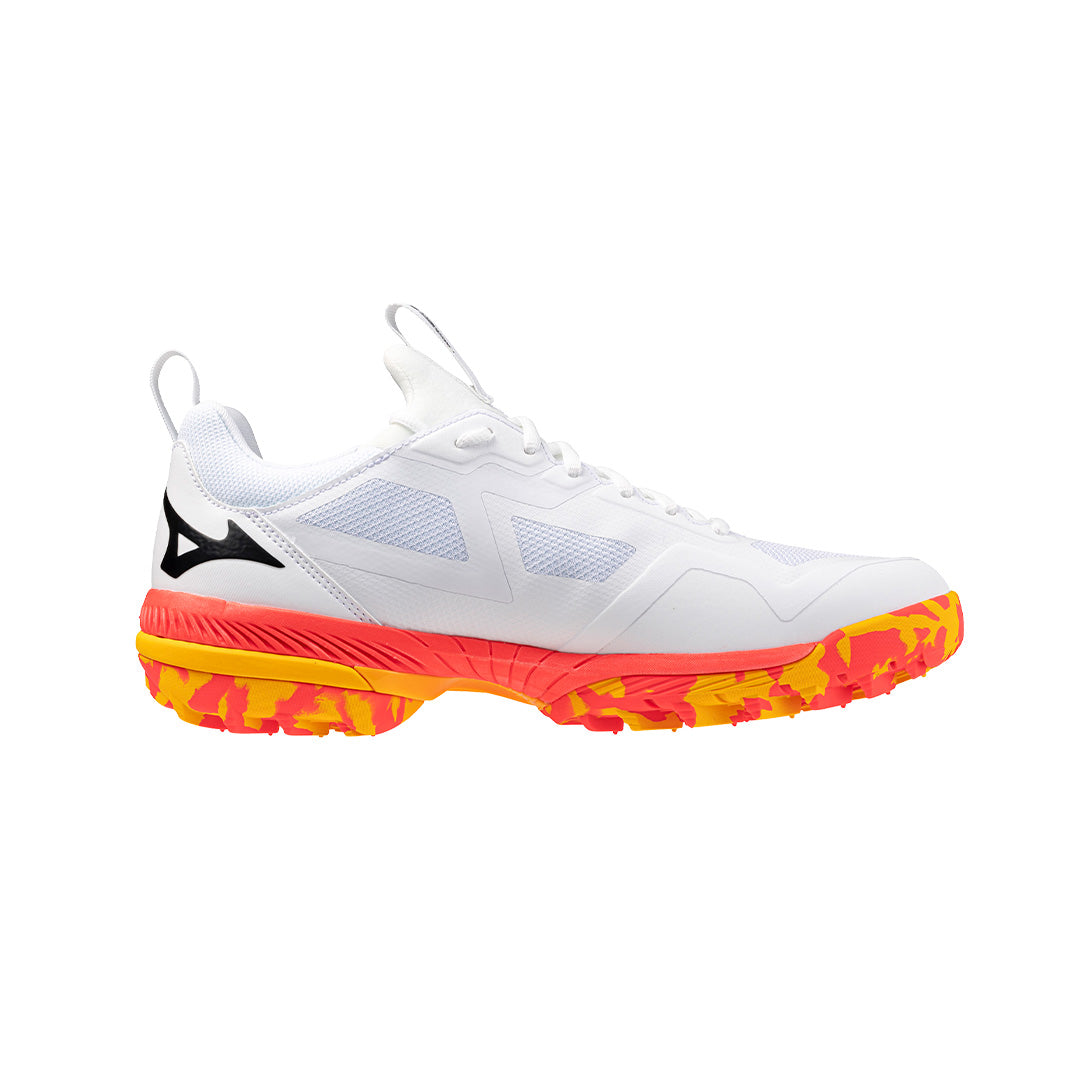 Mizuno Wave Panthera 2 Unisex (White/Fiery Coral/Citrus) - Just Hockey