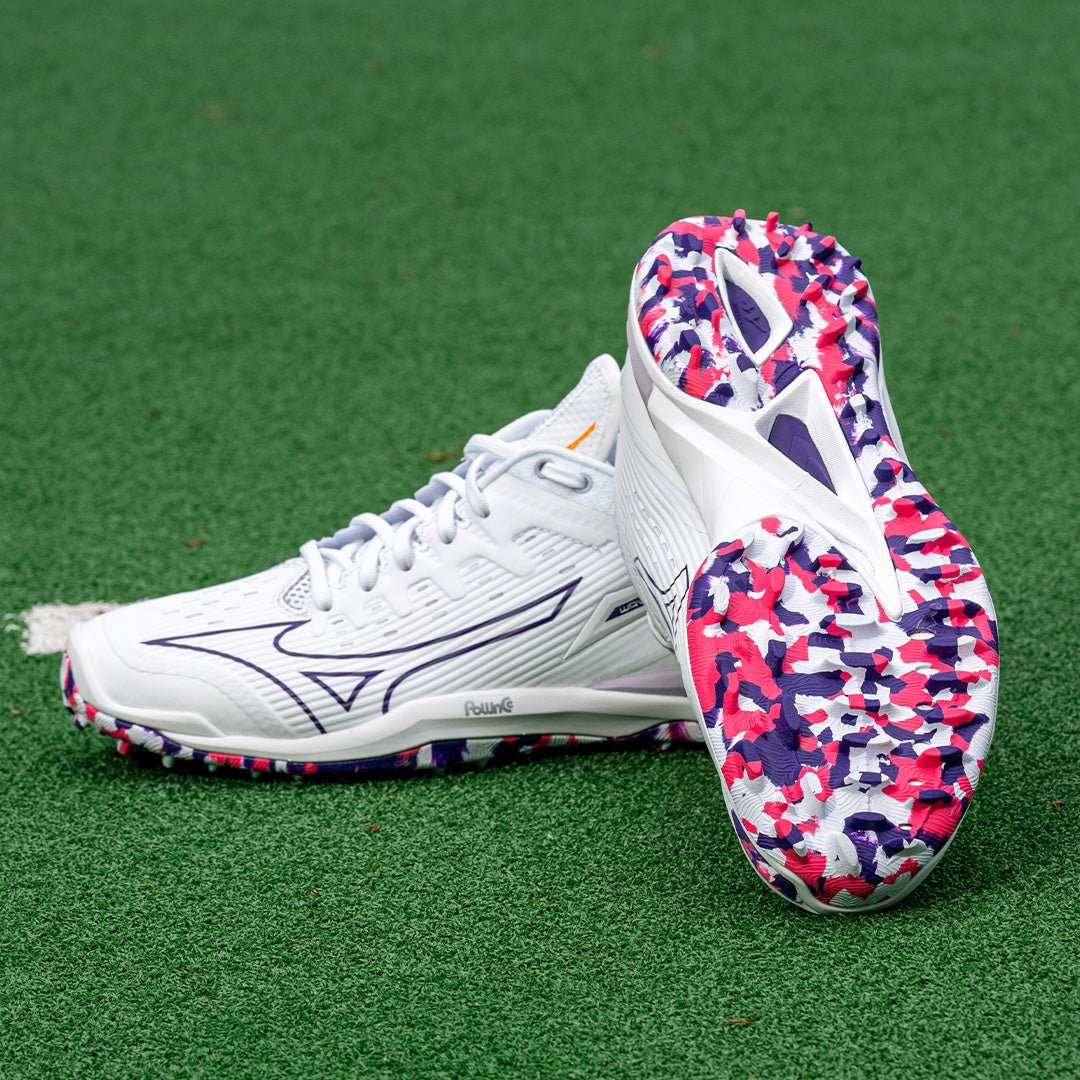 Mizuno Wave Leopardus Unisex (White/Violet Indigo) - Just Hockey