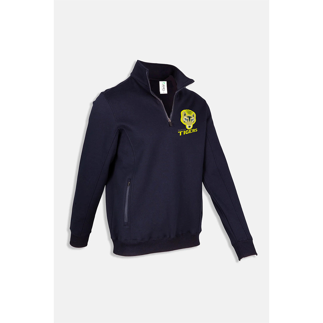 Tassie Tigers Mens Half Zip Fleece