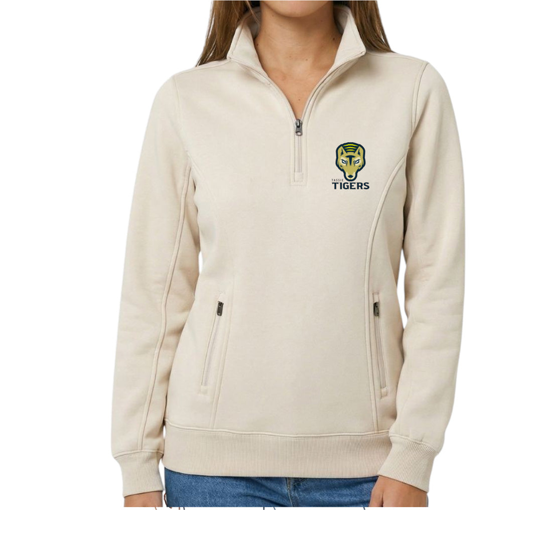 Tassie Tigers Womens Half Zip Fleece
