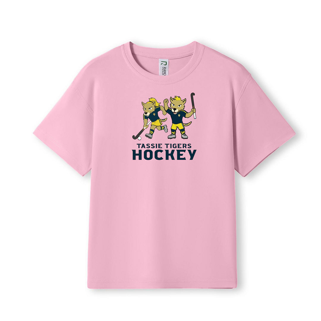 Tassie Tigers Kids Mascot T-Shirt (Pink)