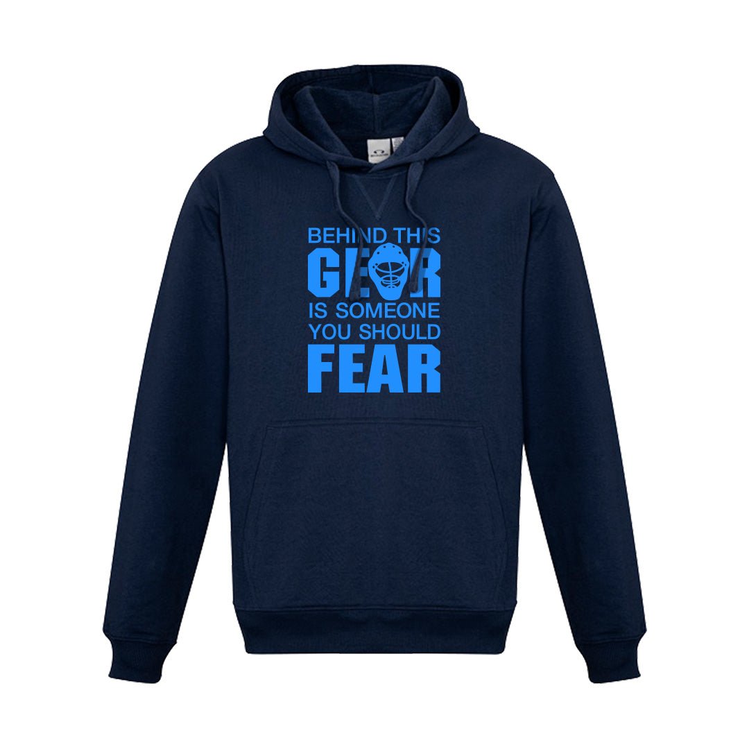 Goalie Fear Hoodie (Blue Logo) - Just Hockey