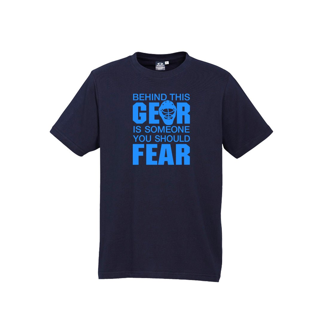 Goalie Fear Tee (Blue Logo) - Just Hockey