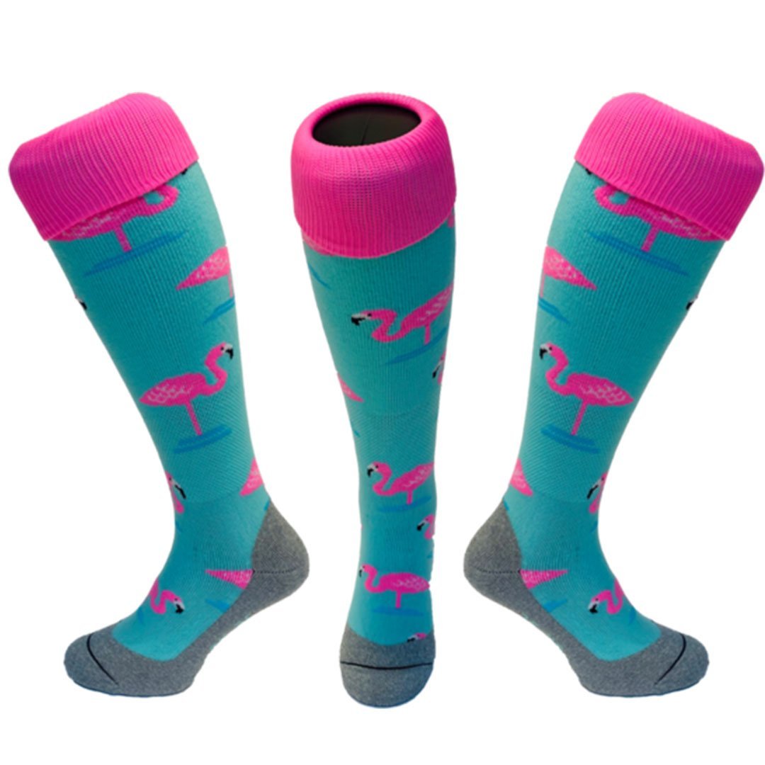 Hingly Fun Socks Flamingo Mint - Just Hockey
