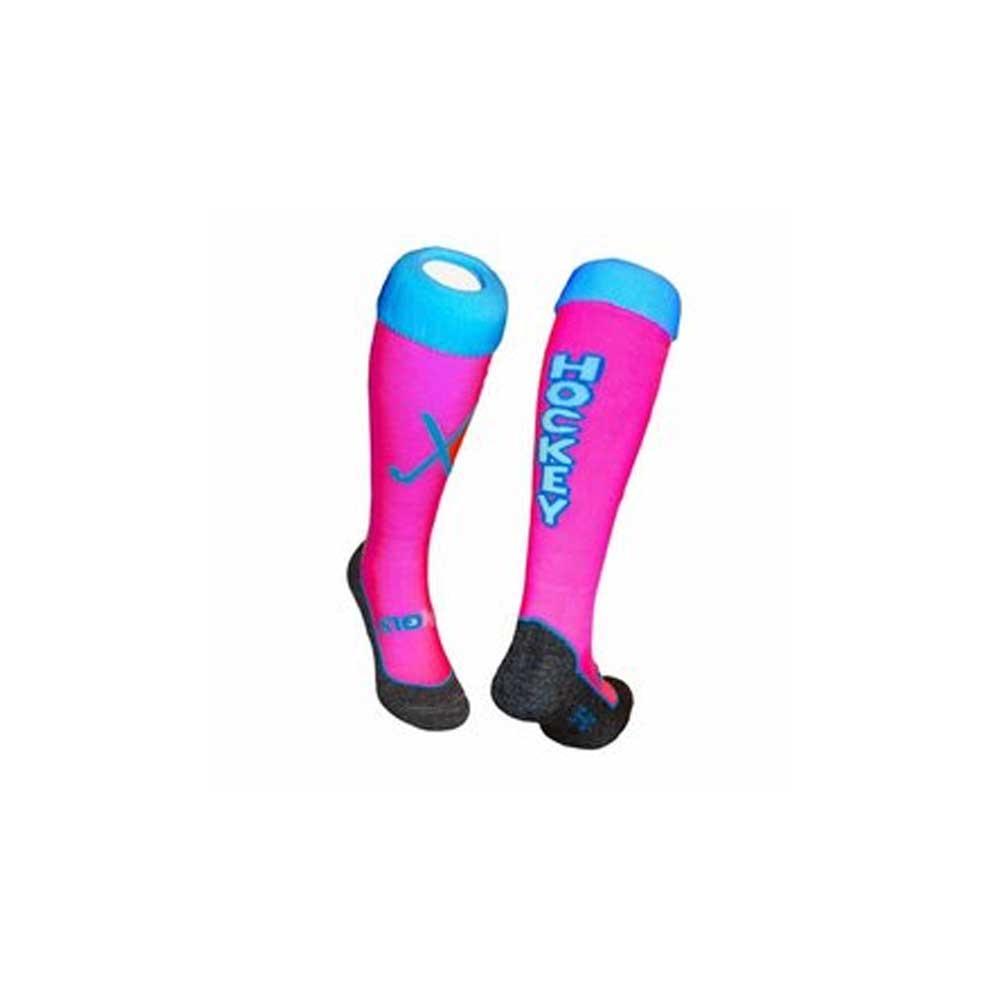 Hingly Fun Socks Hockey Fluoro Roze - Just Hockey