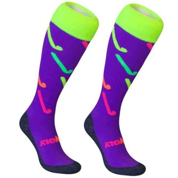 Hingly Fun Socks Sticks (Purple) - Just Hockey