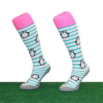 Hingly Fun Socks Stripe Pinguin (White) - Just Hockey