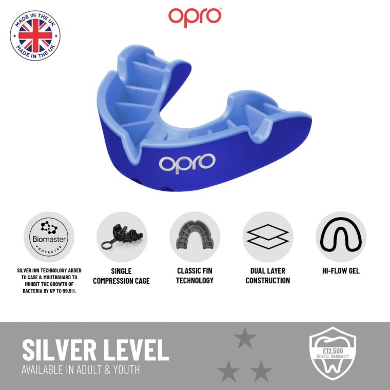 OPRO Self-Fit Silver - Just Hockey
