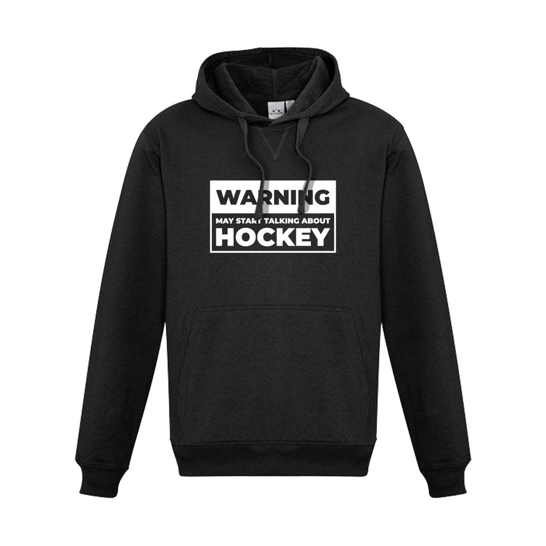 Warning May Start Talking Hockey Hoodie - Just Hockey